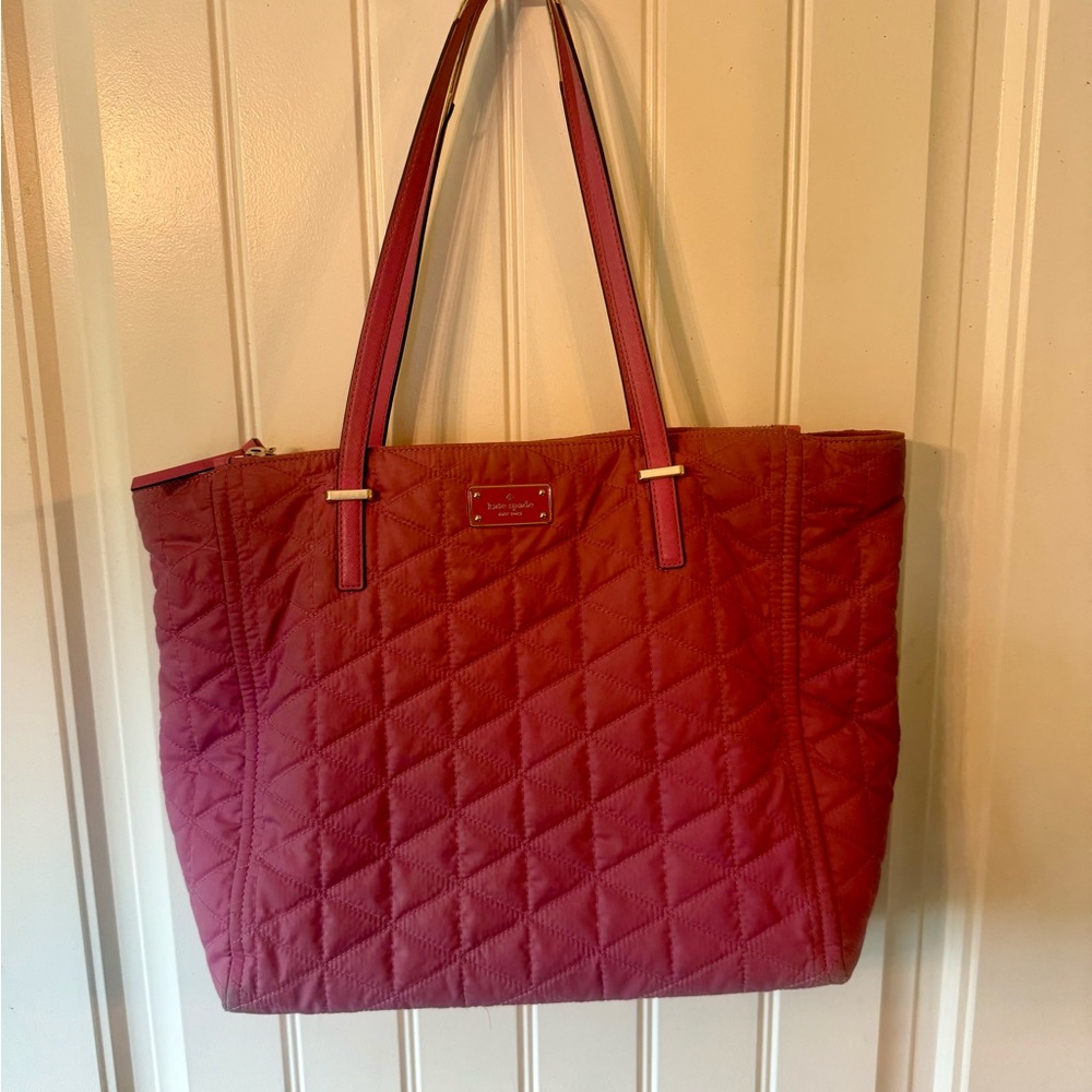 Kate Spade pink Wilson Road Quilted Tote Bag